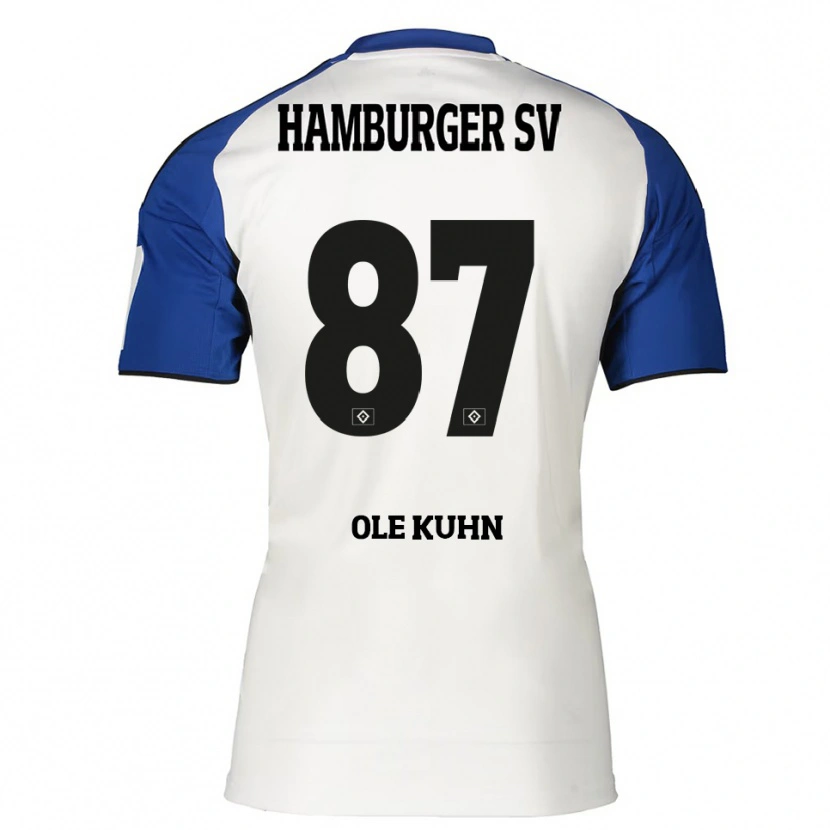 Danxen Pánské Niklas Ole Kühn #87 Bílá Modrá Domů Hráčské Dresy 2025/26 Dres