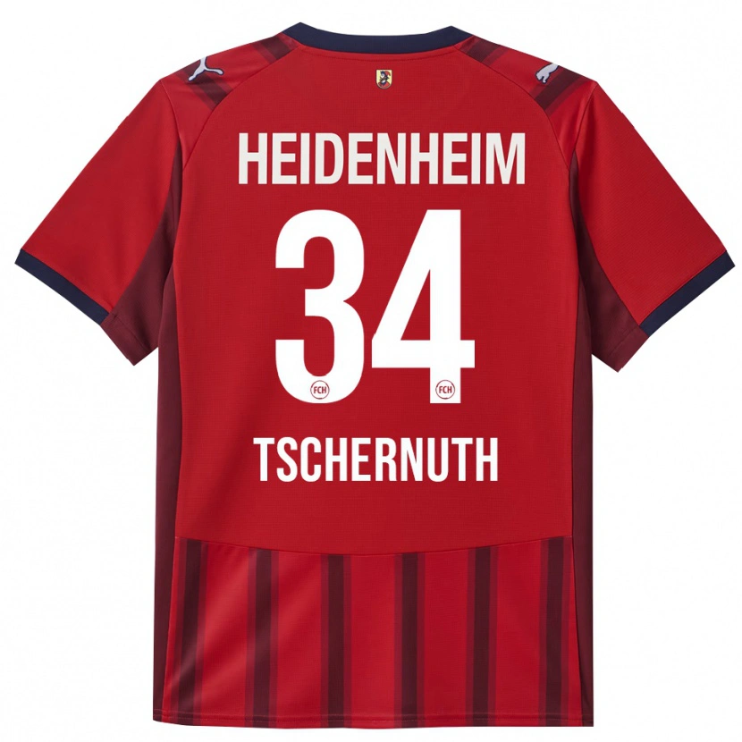 Danxen Pánské Paul Tschernuth #34 Červená Námořnická Modř Domů Hráčské Dresy 2025/26 Dres