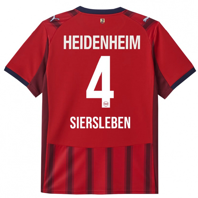 Danxen Pánské Tim Siersleben #4 Červená Námořnická Modř Domů Hráčské Dresy 2025/26 Dres