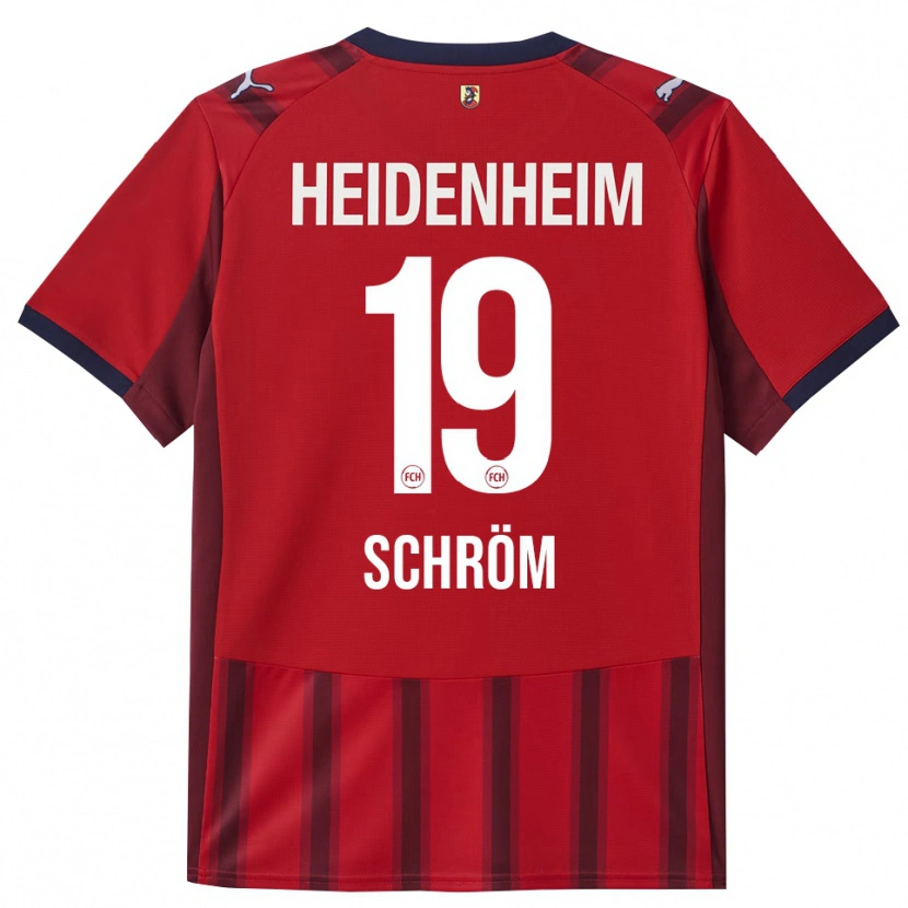 Danxen Pánské Aline Schröm #19 Červená Námořnická Modř Domů Hráčské Dresy 2025/26 Dres
