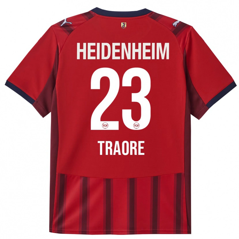 Danxen Pánské Omar Traoré #23 Červená Námořnická Modř Domů Hráčské Dresy 2025/26 Dres
