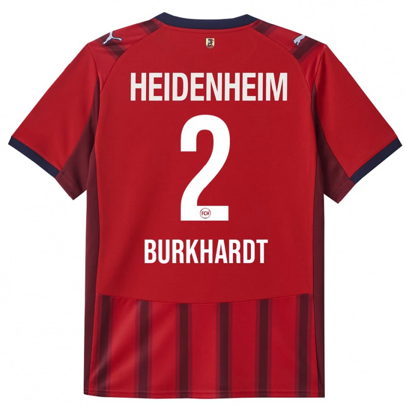 Danxen Pánské Hannes Burkhardt #2 Červená Námořnická Modř Domů Hráčské Dresy 2025/26 Dres