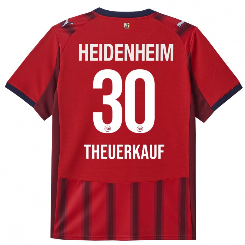 Danxen Pánské Norman Theuerkauf #30 Červená Námořnická Modř Domů Hráčské Dresy 2025/26 Dres