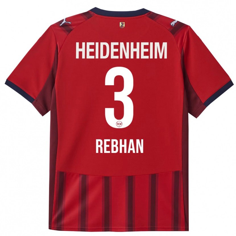 Danxen Pánské Emma Rebhan #3 Červená Námořnická Modř Domů Hráčské Dresy 2025/26 Dres