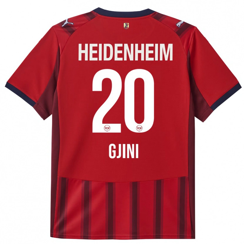 Danxen Pánské Leonard Gjini #20 Červená Námořnická Modř Domů Hráčské Dresy 2025/26 Dres