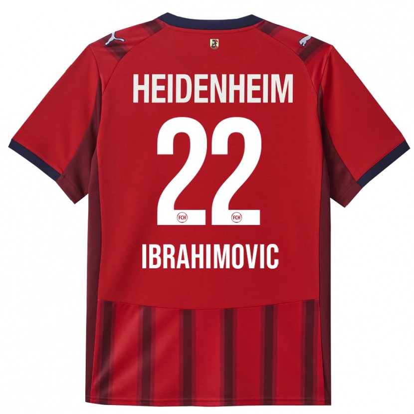 Danxen Pánské Arijon Ibrahimovic #22 Červená Námořnická Modř Domů Hráčské Dresy 2025/26 Dres