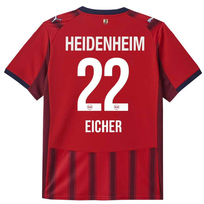 Danxen Pánské Vitus Eicher #22 Červená Námořnická Modř Domů Hráčské Dresy 2025/26 Dres