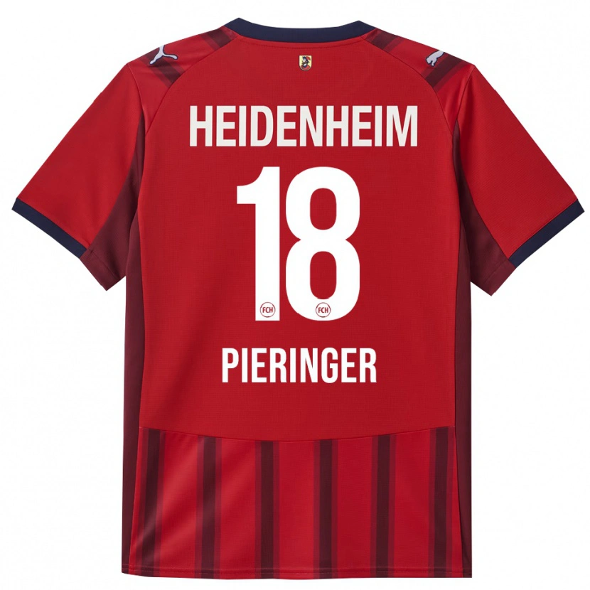 Danxen Pánské Marvin Pieringer #18 Červená Námořnická Modř Domů Hráčské Dresy 2025/26 Dres