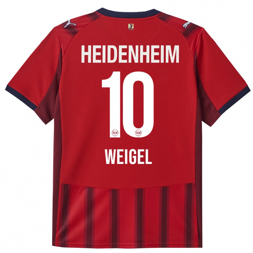 Danxen Pánské Tobias Weigel #10 Červená Námořnická Modř Domů Hráčské Dresy 2025/26 Dres