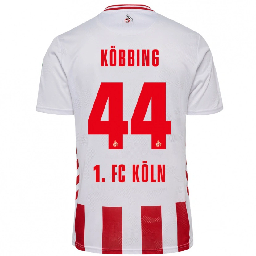 Danxen Pánské Matthias Köbbing #44 Bílá Červená Domů Hráčské Dresy 2025/26 Dres