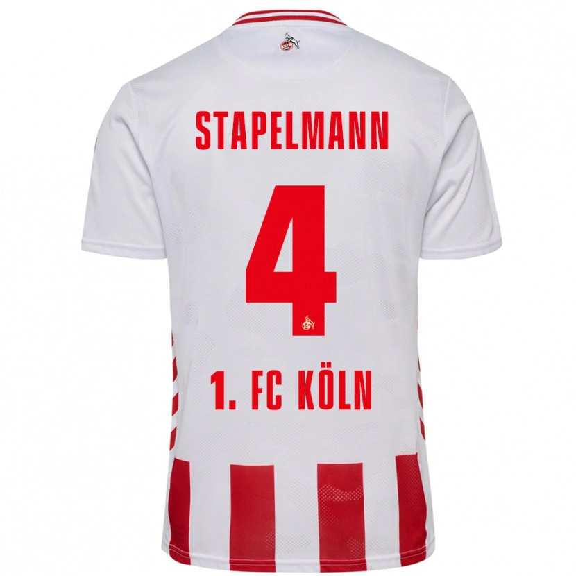 Danxen Pánské Luis Stapelmann #4 Bílá Červená Domů Hráčské Dresy 2025/26 Dres