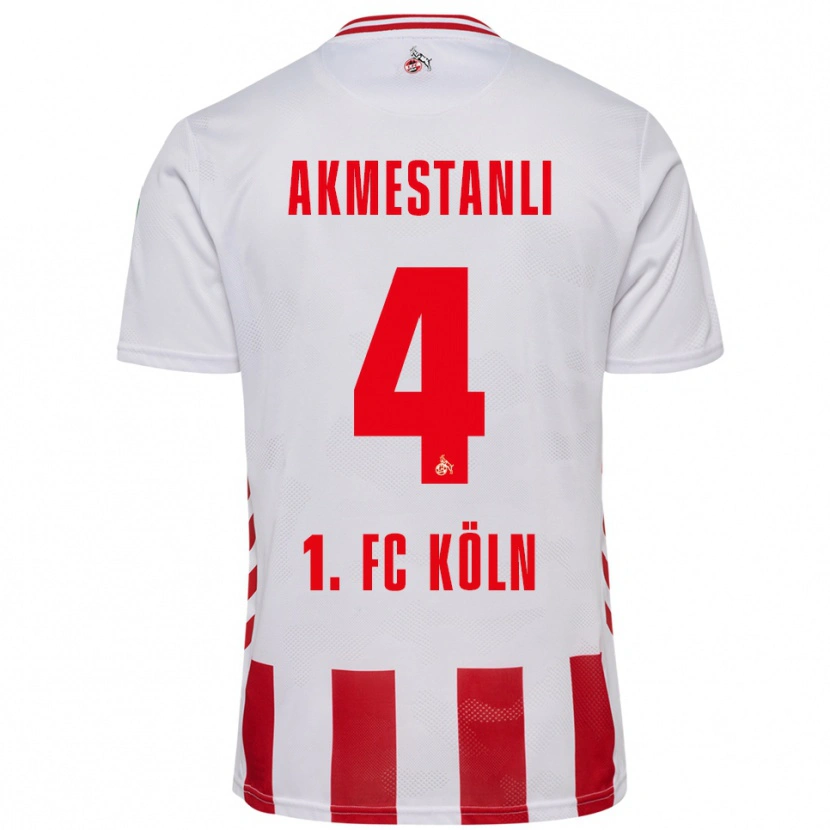 Danxen Pánské Teoman Akmestanli #4 Bílá Červená Domů Hráčské Dresy 2025/26 Dres