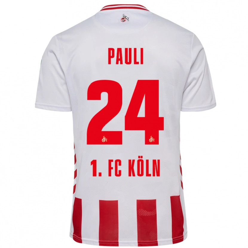 Danxen Pánské Julian Pauli #24 Bílá Červená Domů Hráčské Dresy 2025/26 Dres