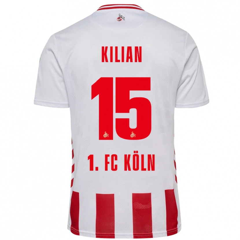 Danxen Pánské Luca Kilian #15 Bílá Červená Domů Hráčské Dresy 2025/26 Dres