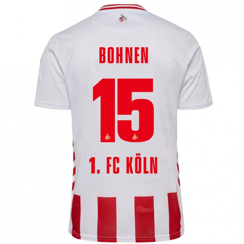 Danxen Pánské Amelie Bohnen #15 Bílá Červená Domů Hráčské Dresy 2025/26 Dres