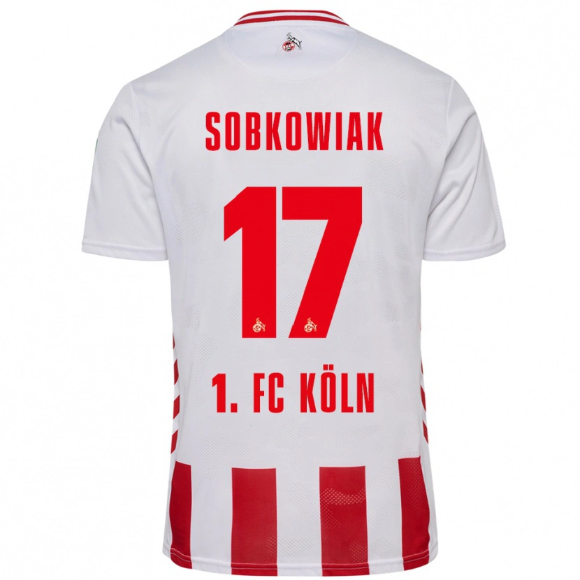 Danxen Pánské Jannis Sobkowiak #17 Bílá Červená Domů Hráčské Dresy 2025/26 Dres