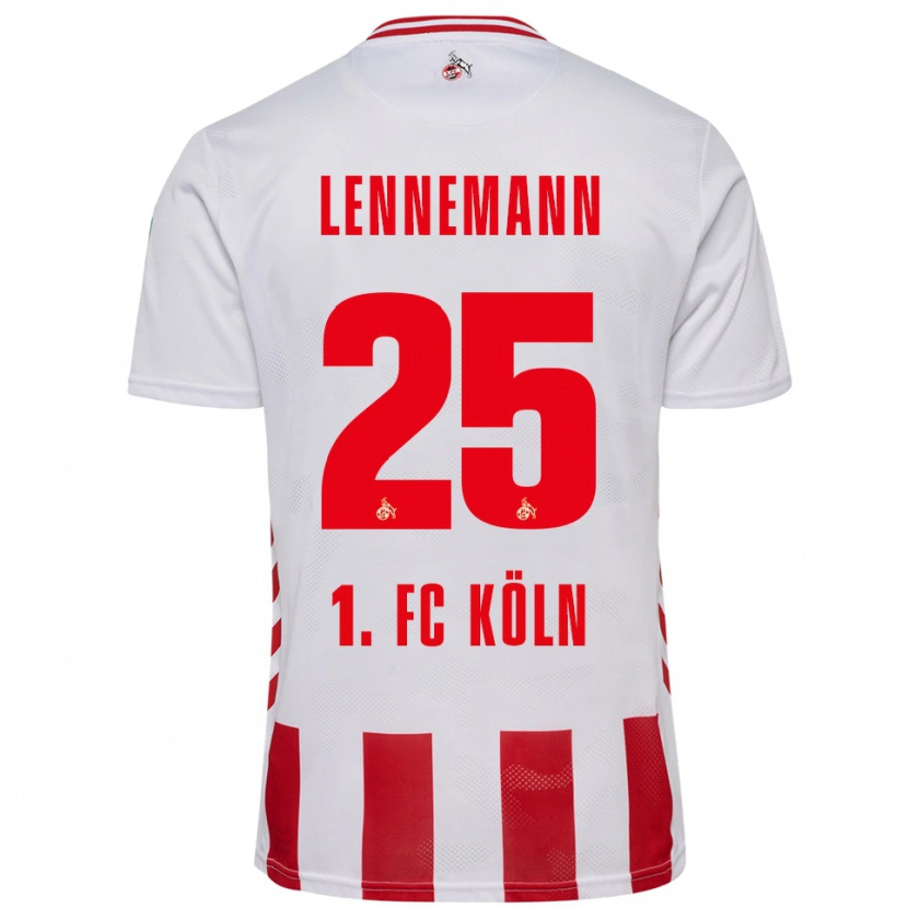 Danxen Pánské Bernie Lennemann #25 Bílá Červená Domů Hráčské Dresy 2025/26 Dres