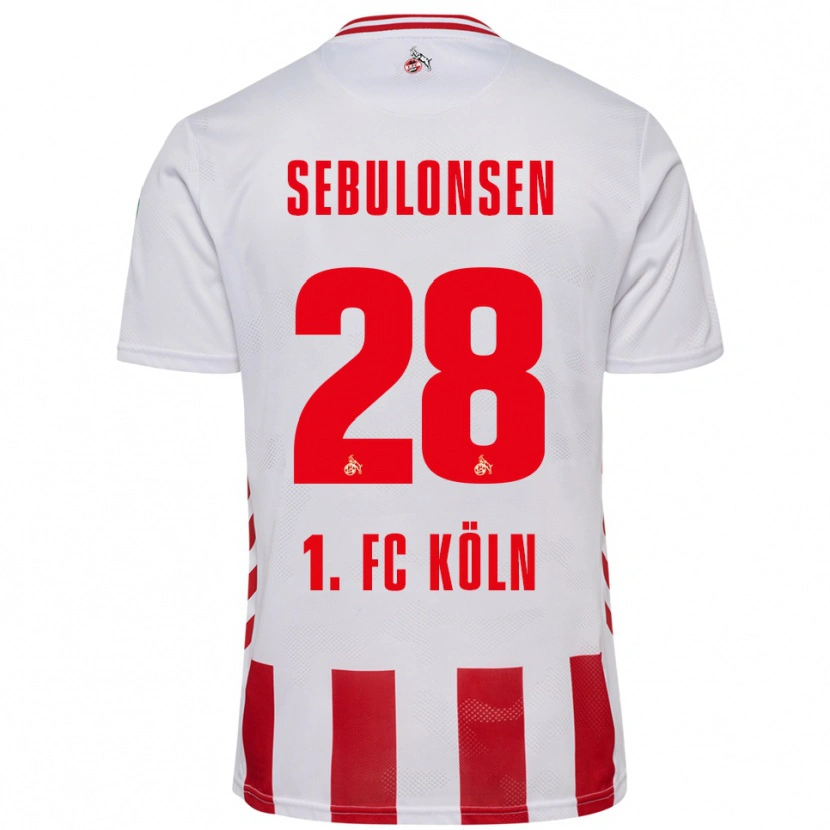 Danxen Pánské Sebastian Sebulonsen #28 Bílá Červená Domů Hráčské Dresy 2025/26 Dres