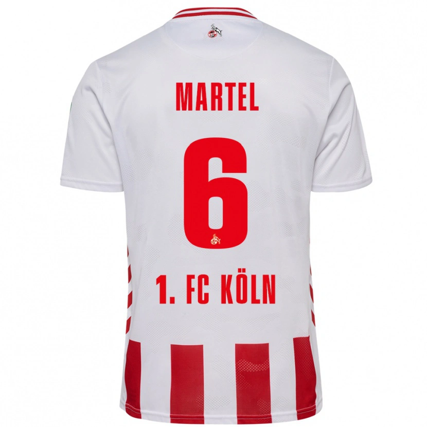 Danxen Pánské Eric Martel #6 Bílá Červená Domů Hráčské Dresy 2025/26 Dres