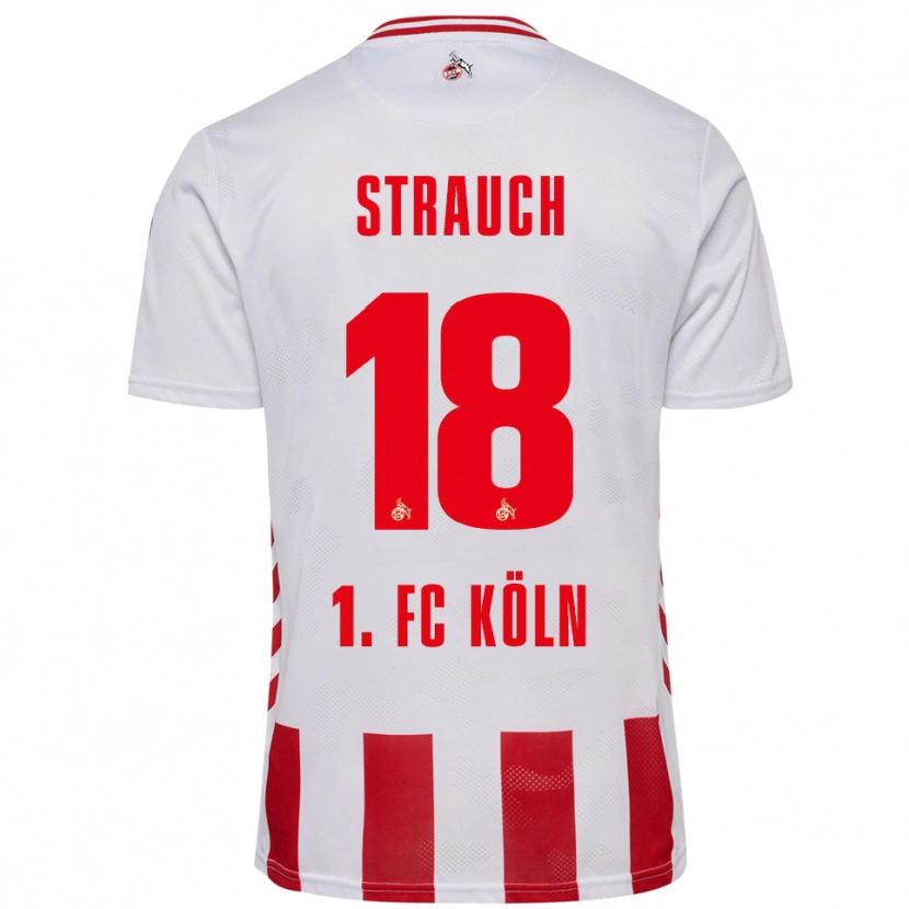 Danxen Pánské Georg Strauch #18 Bílá Červená Domů Hráčské Dresy 2025/26 Dres