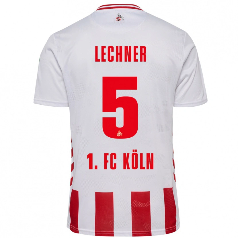 Danxen Pánské Luca Lechner #5 Bílá Červená Domů Hráčské Dresy 2025/26 Dres