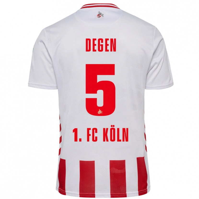 Danxen Pánské Celina Degen #5 Bílá Červená Domů Hráčské Dresy 2025/26 Dres