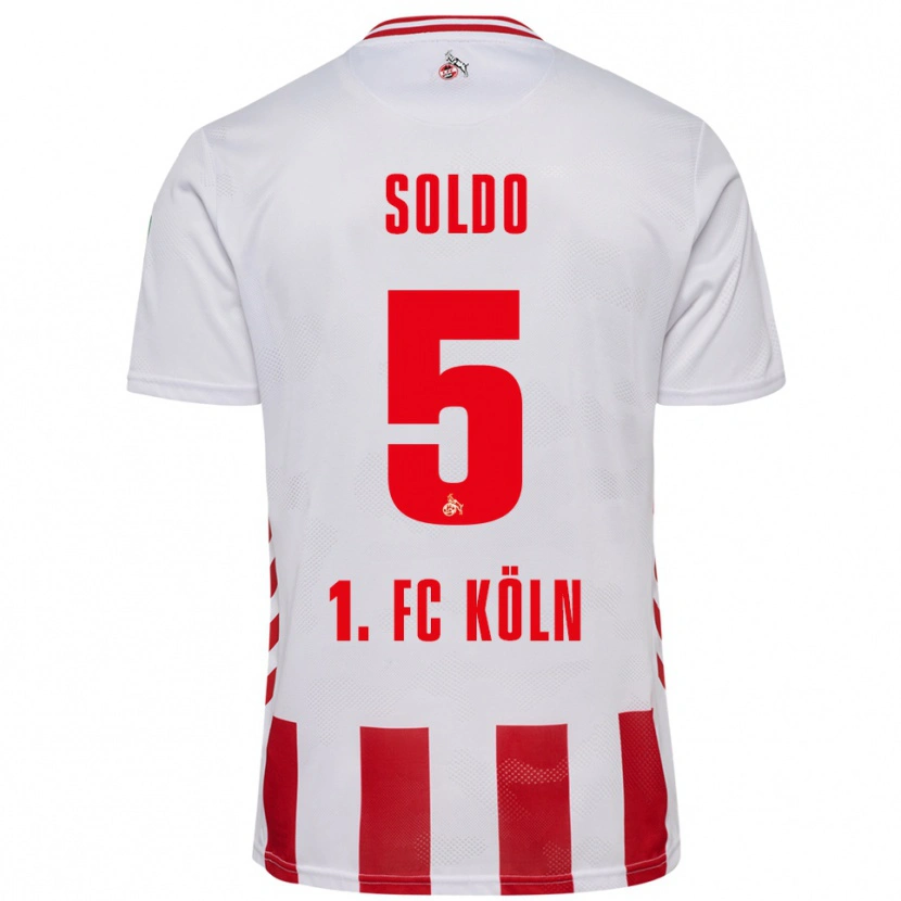 Danxen Pánské Nikola Soldo #5 Bílá Červená Domů Hráčské Dresy 2025/26 Dres