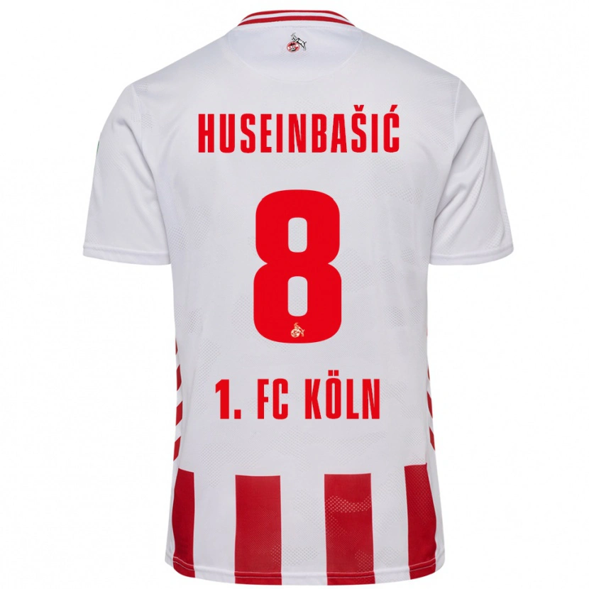 Danxen Pánské Denis Huseinbasic #8 Bílá Červená Domů Hráčské Dresy 2025/26 Dres