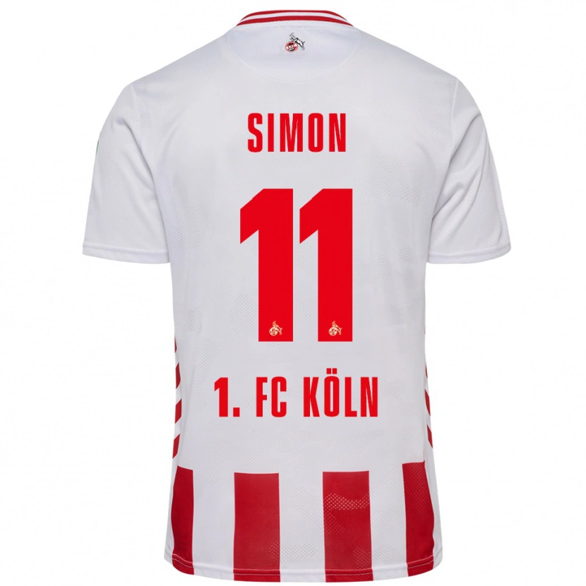 Danxen Pánské Josias Simon #11 Bílá Červená Domů Hráčské Dresy 2025/26 Dres