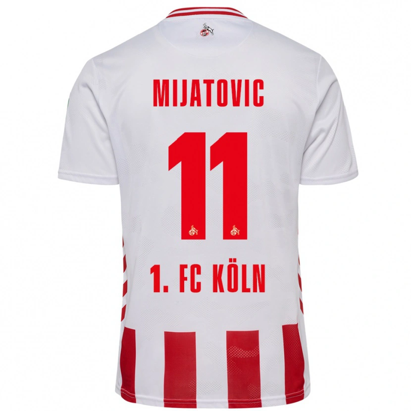 Danxen Pánské Luca Mijatovic #11 Bílá Červená Domů Hráčské Dresy 2025/26 Dres