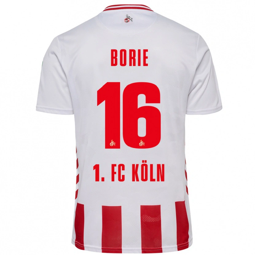 Danxen Pánské Etienne Borie #16 Bílá Červená Domů Hráčské Dresy 2025/26 Dres