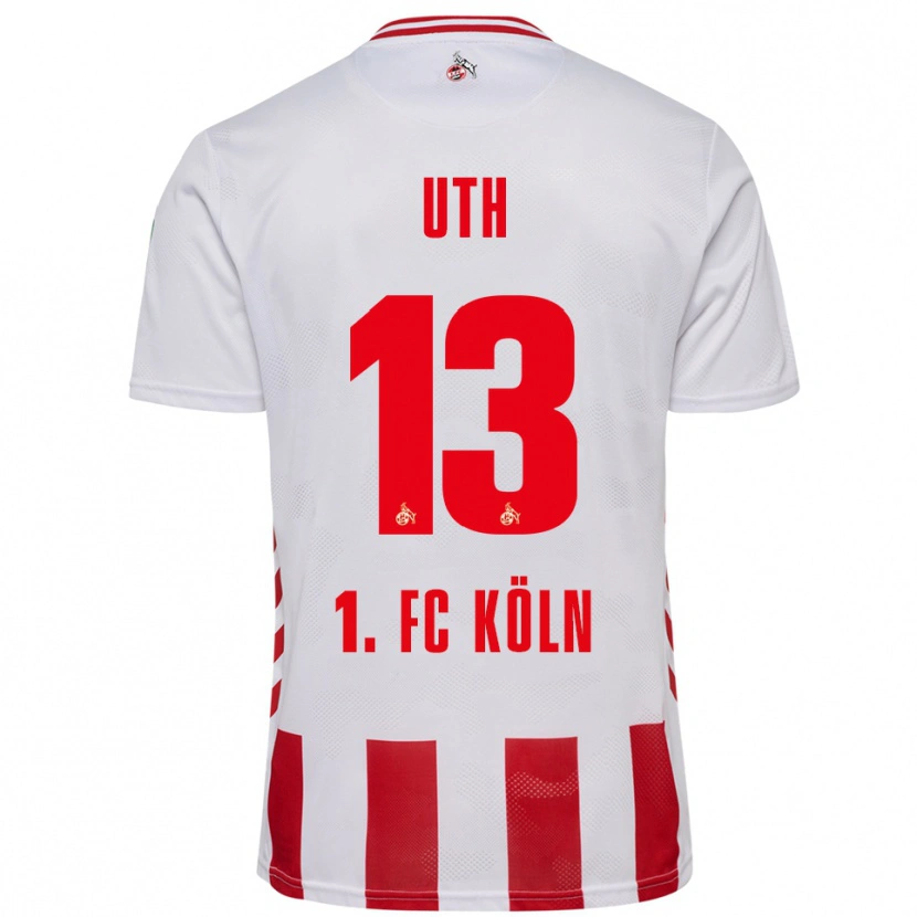 Danxen Pánské Mark Uth #13 Bílá Červená Domů Hráčské Dresy 2025/26 Dres