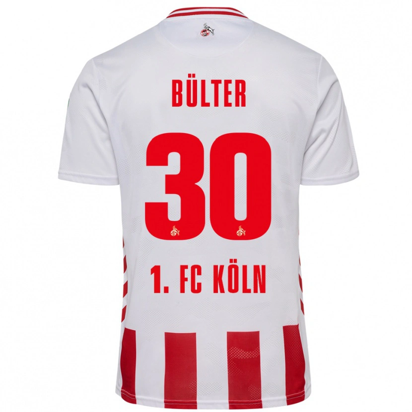 Danxen Pánské Marius Bülter #30 Bílá Červená Domů Hráčské Dresy 2025/26 Dres