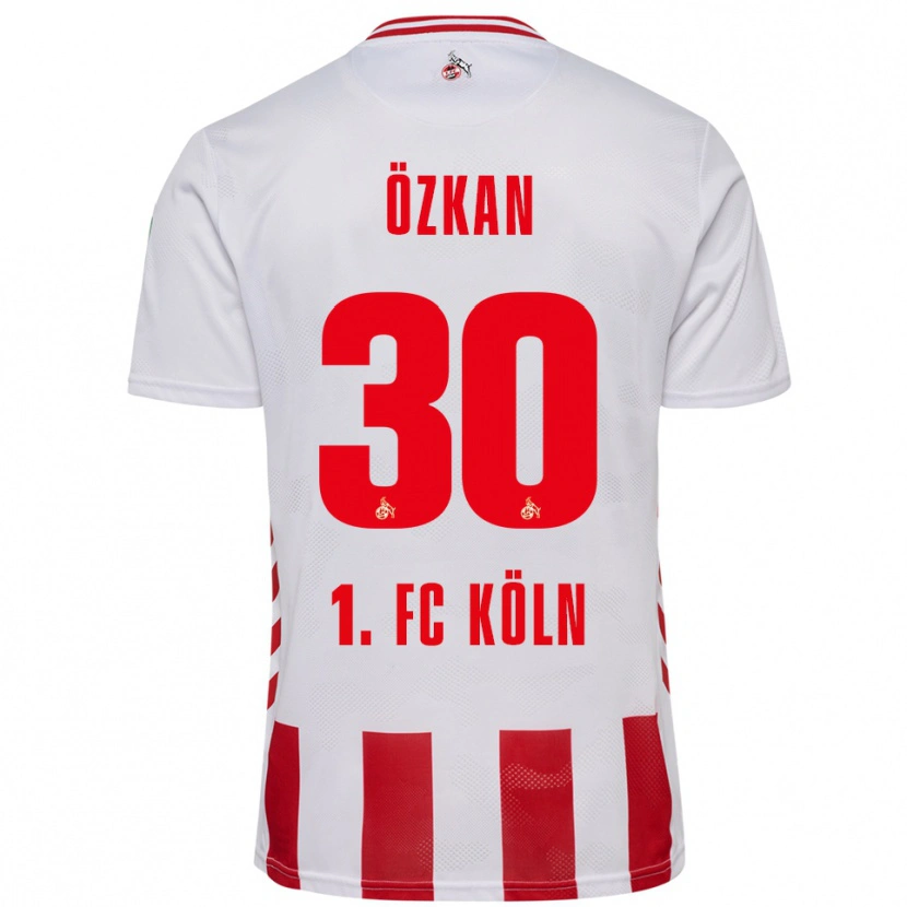 Danxen Pánské Mikail Özkan #30 Bílá Červená Domů Hráčské Dresy 2025/26 Dres