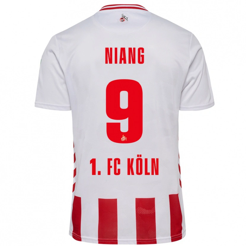 Danxen Pánské Youssoupha Niang #9 Bílá Červená Domů Hráčské Dresy 2025/26 Dres