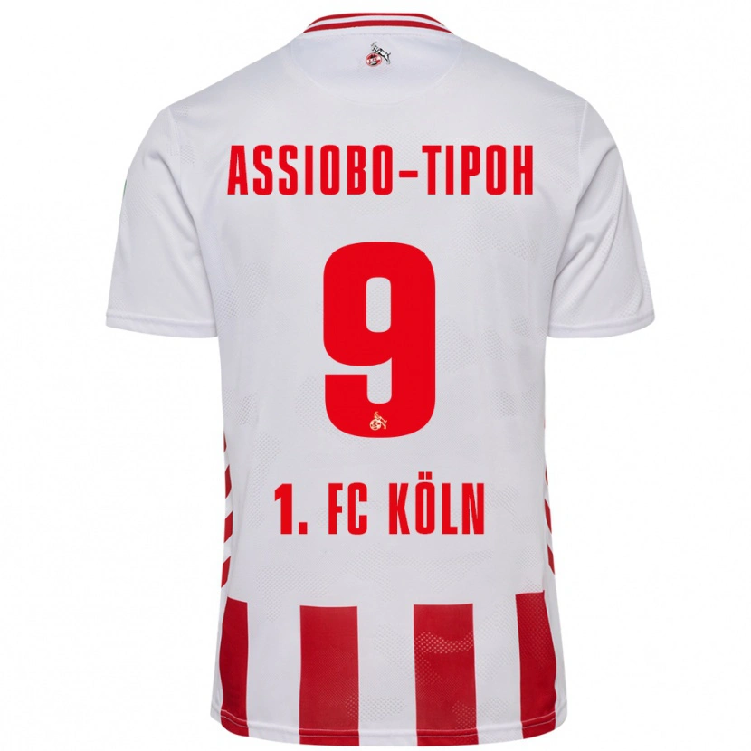 Danxen Pánské Elfried Assiobo-Tipoh #9 Bílá Červená Domů Hráčské Dresy 2025/26 Dres