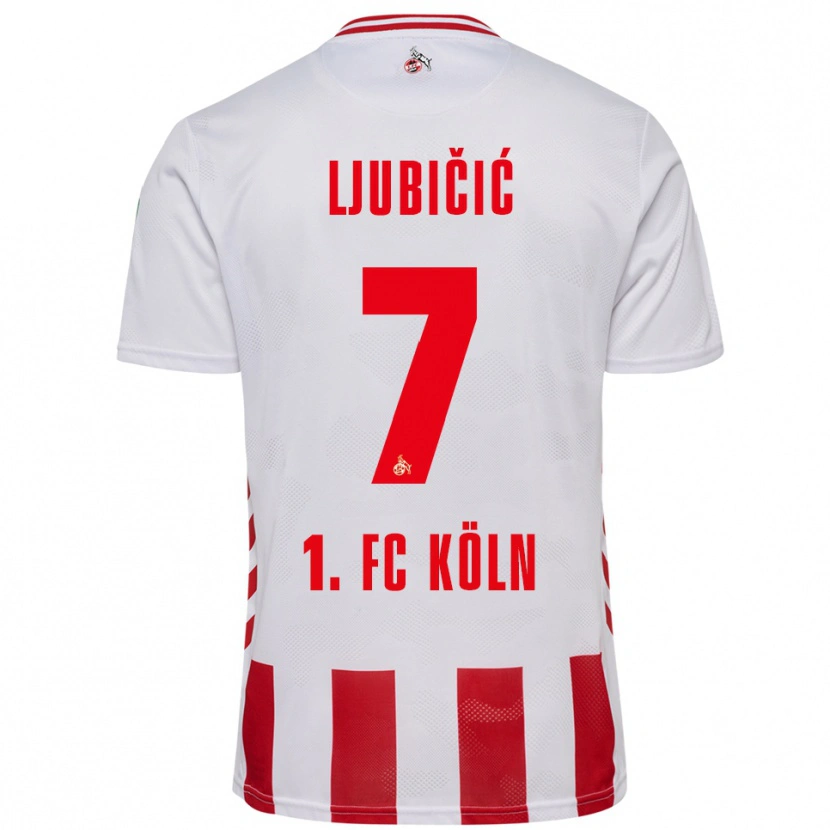 Danxen Pánské Dejan Ljubicic #7 Bílá Červená Domů Hráčské Dresy 2025/26 Dres