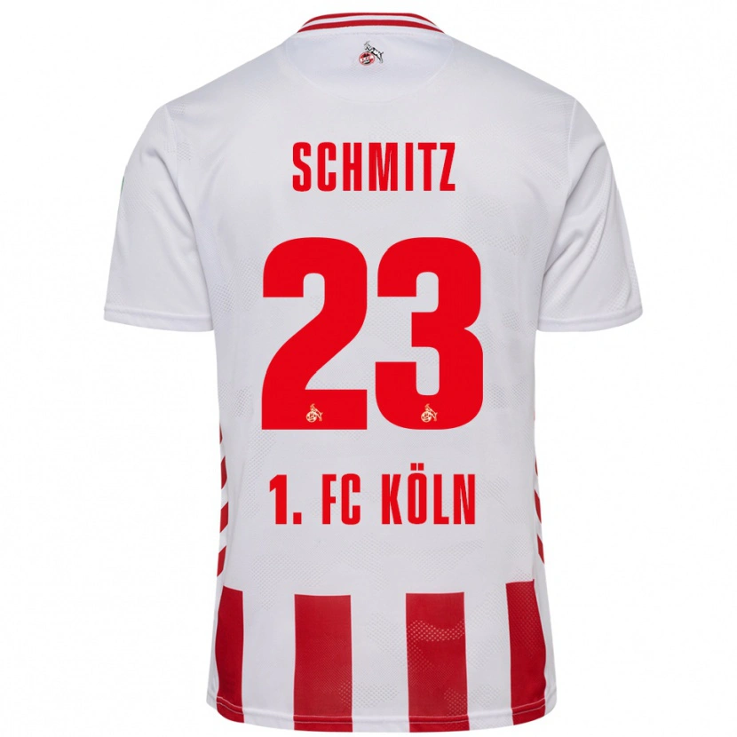 Danxen Pánské Timo Schmitz #23 Bílá Červená Domů Hráčské Dresy 2025/26 Dres