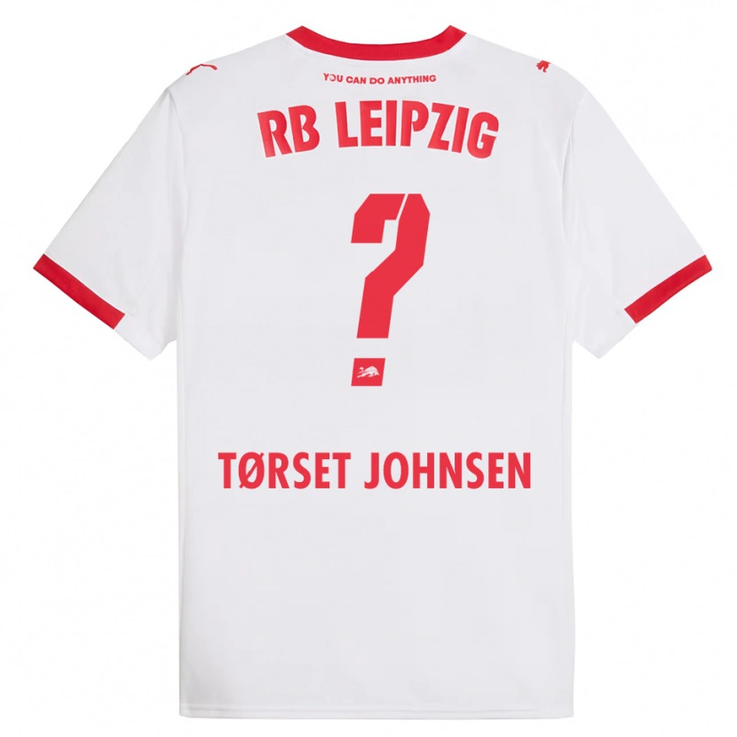 Danxen Pánské Patrik Tørset Johnsen #0 Bílá Červená Domů Hráčské Dresy 2025/26 Dres