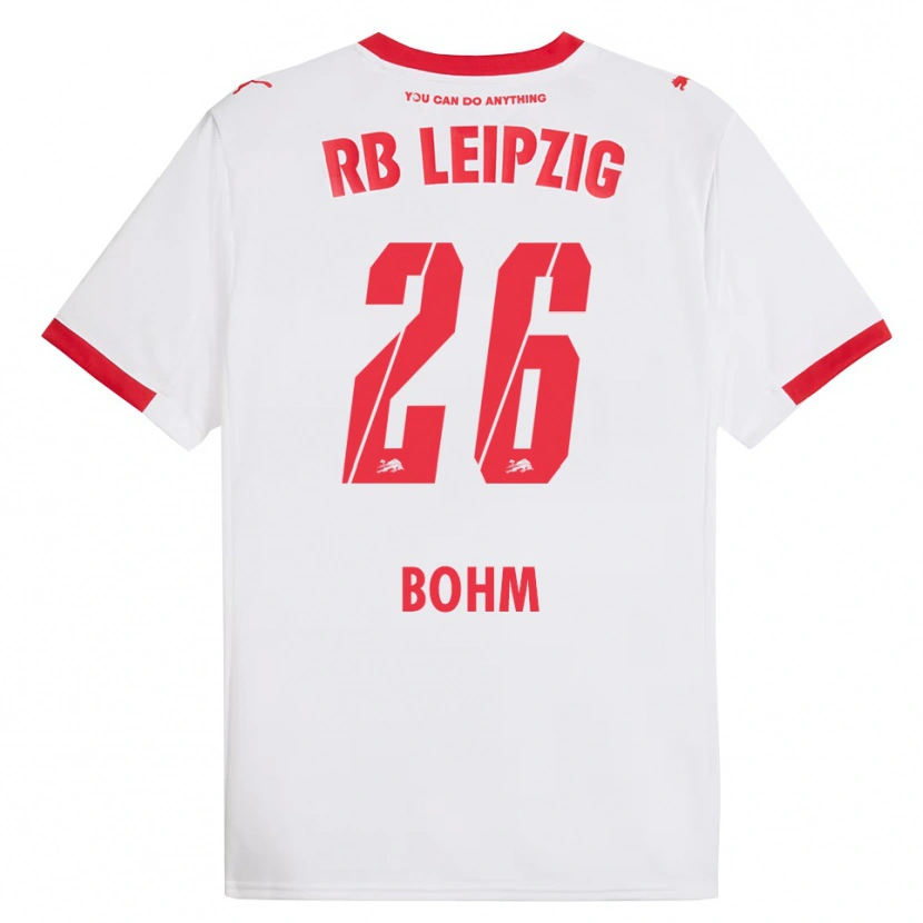 Danxen Pánské Pepe Böhm #26 Bílá Červená Domů Hráčské Dresy 2025/26 Dres