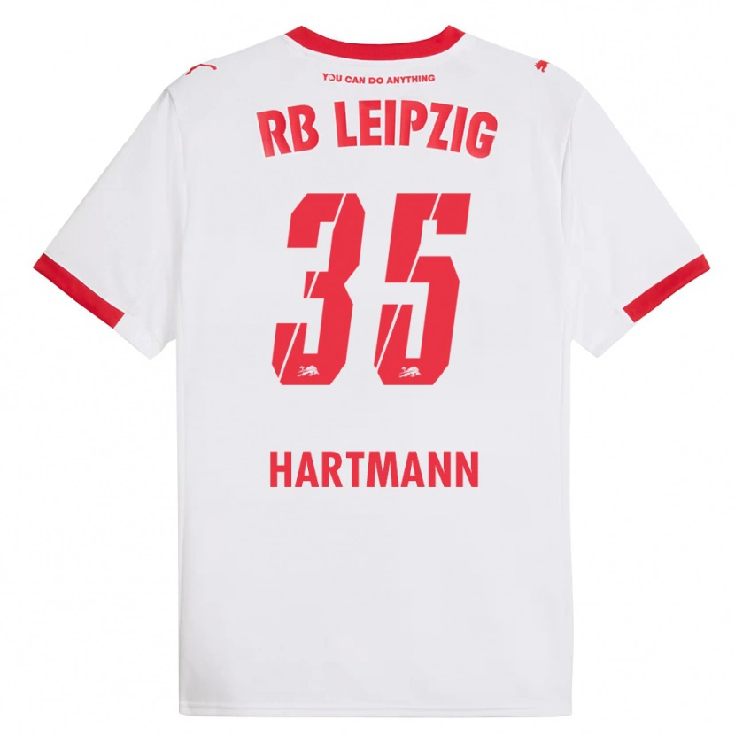 Danxen Pánské Fabrice Hartmann #35 Bílá Červená Domů Hráčské Dresy 2025/26 Dres