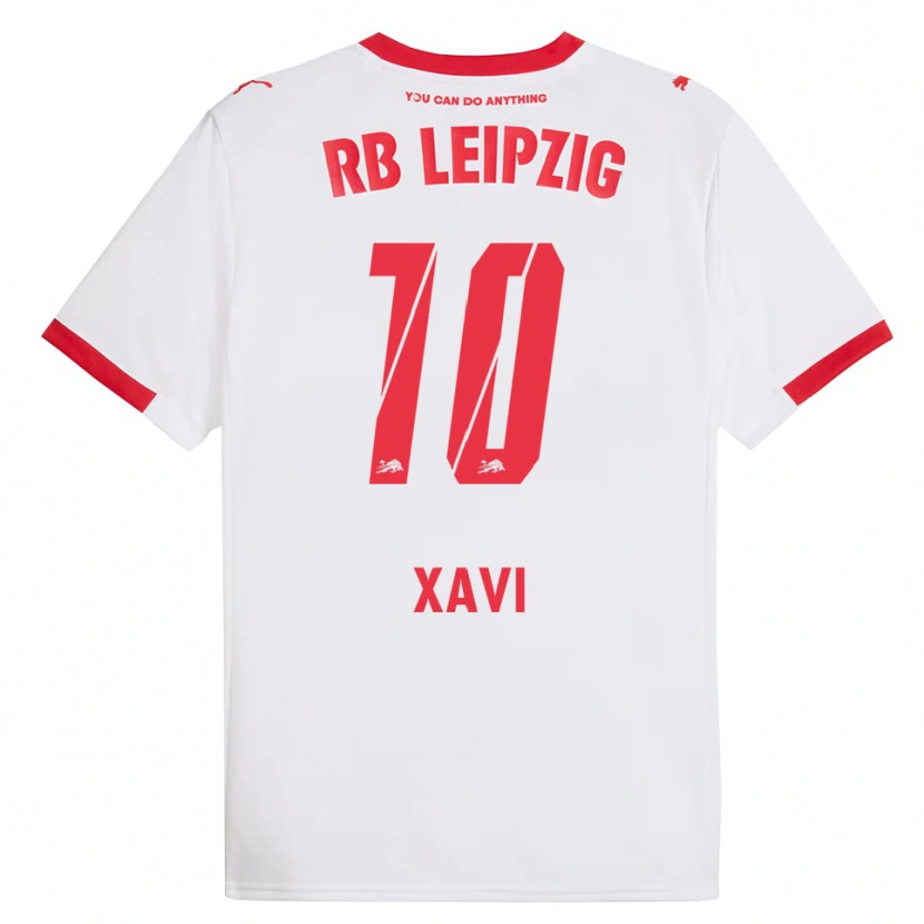 Danxen Pánské Xavi Simons #10 Bílá Červená Domů Hráčské Dresy 2025/26 Dres