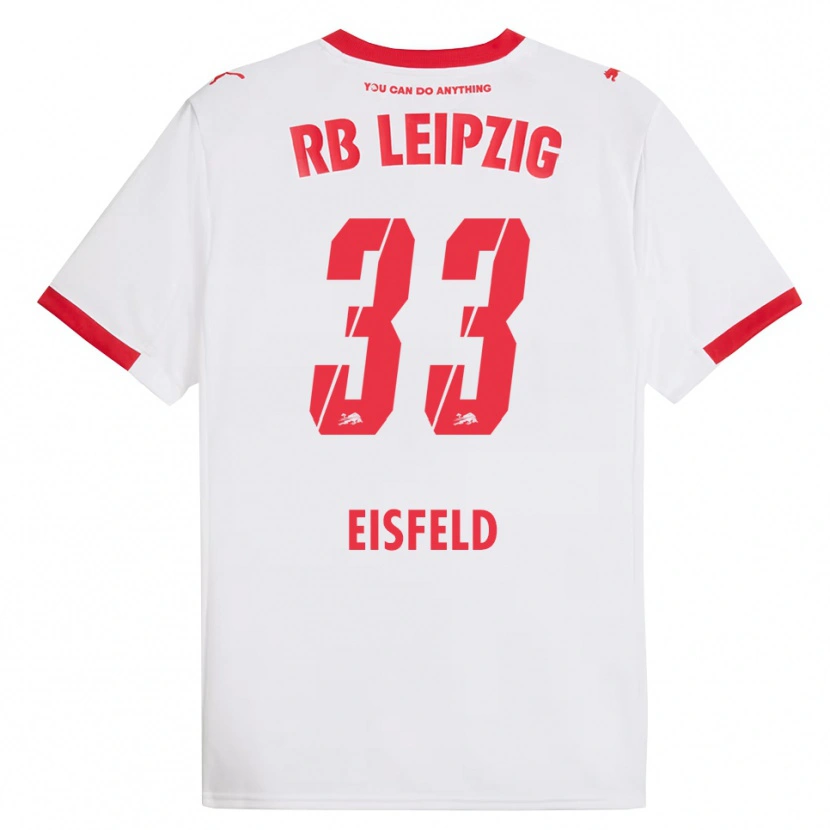 Danxen Pánské Tom Eisfeld #33 Bílá Červená Domů Hráčské Dresy 2025/26 Dres