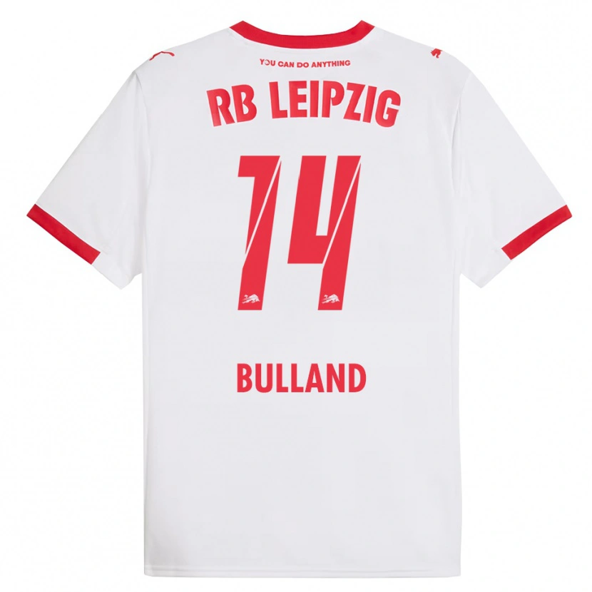 Danxen Pánské Anton Bulland #14 Bílá Červená Domů Hráčské Dresy 2025/26 Dres