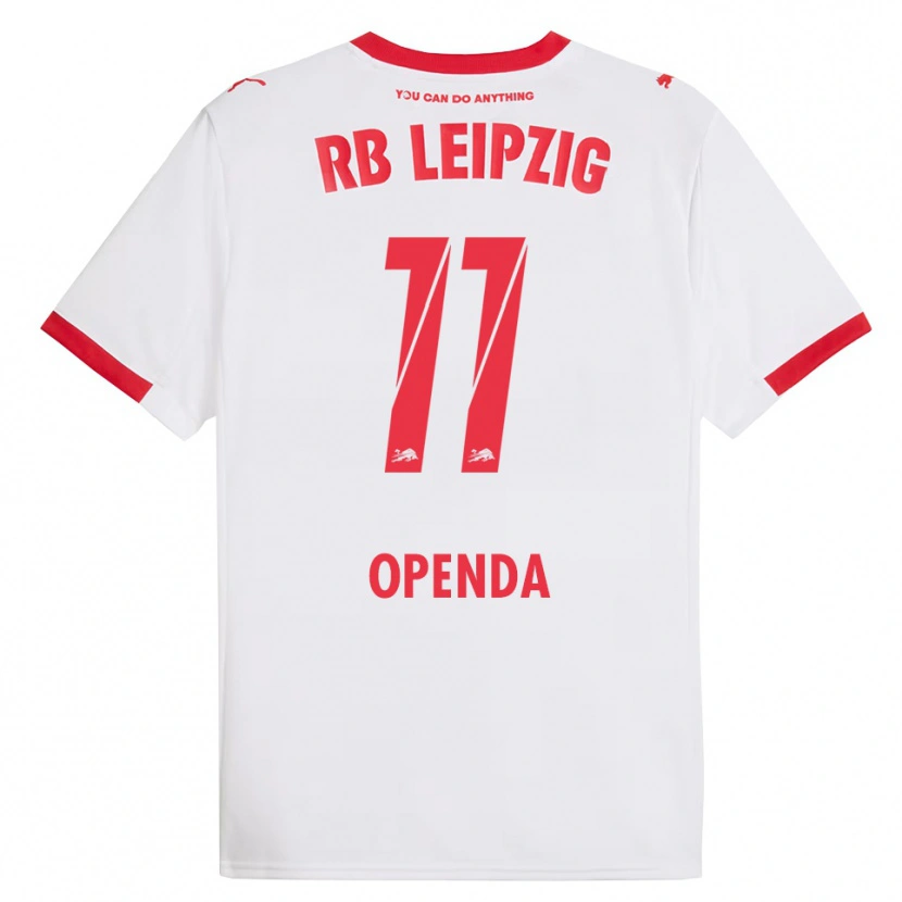 Danxen Pánské Loïs Openda #11 Bílá Červená Domů Hráčské Dresy 2025/26 Dres
