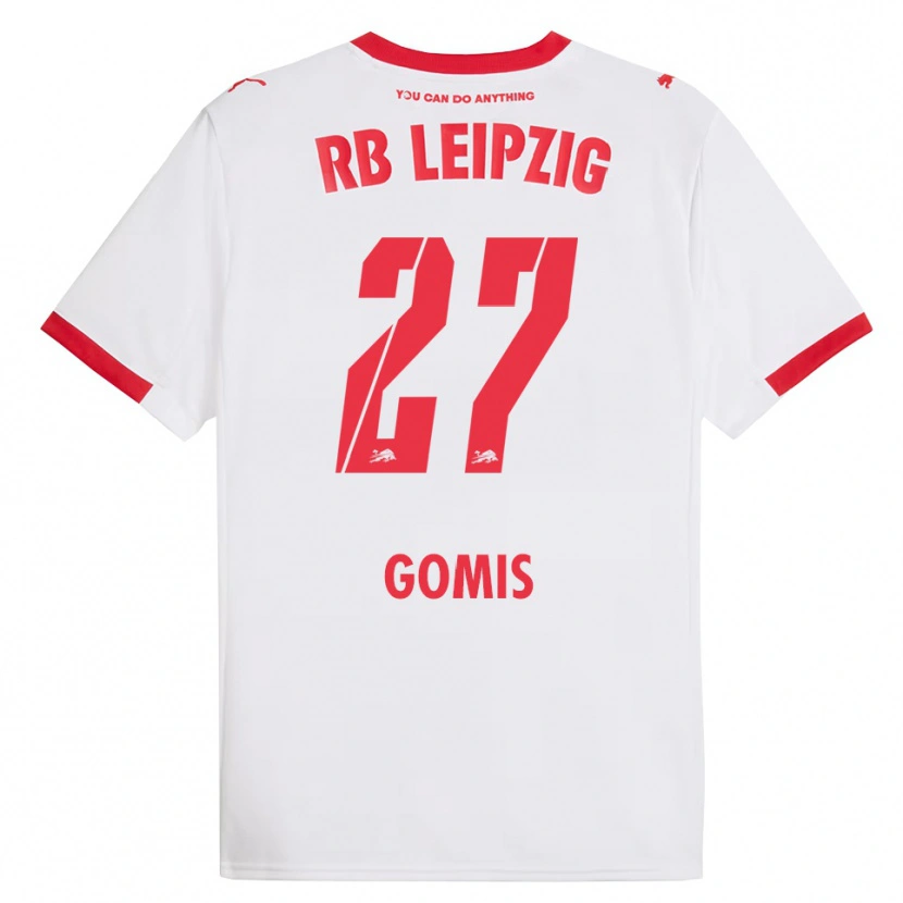 Danxen Pánské Tidiam Gomis #27 Bílá Červená Domů Hráčské Dresy 2025/26 Dres