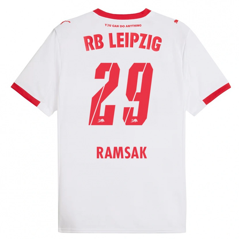 Danxen Pánské Robert Ramsak #29 Bílá Červená Domů Hráčské Dresy 2025/26 Dres