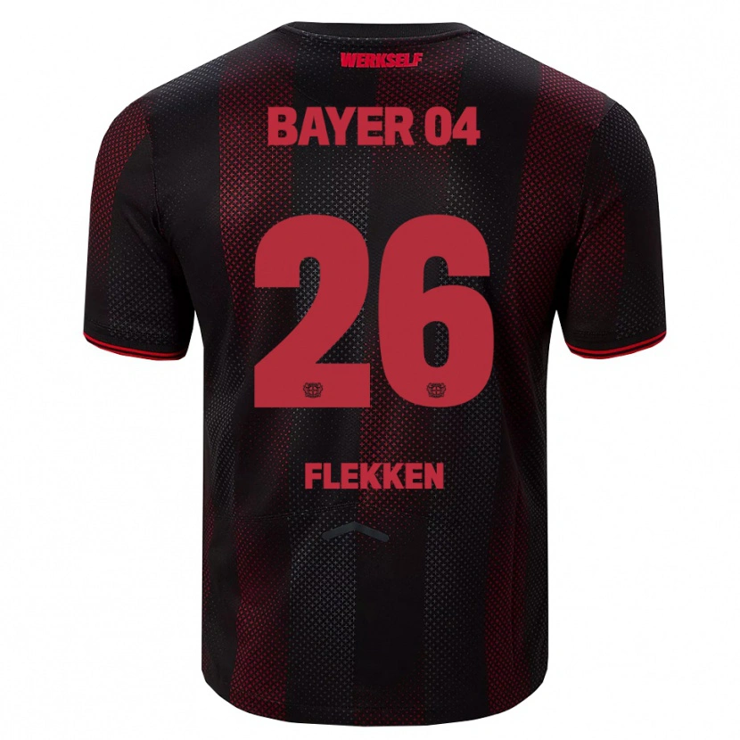 Danxen Pánské Mark Flekken #26 Černá Červená Domů Hráčské Dresy 2025/26 Dres