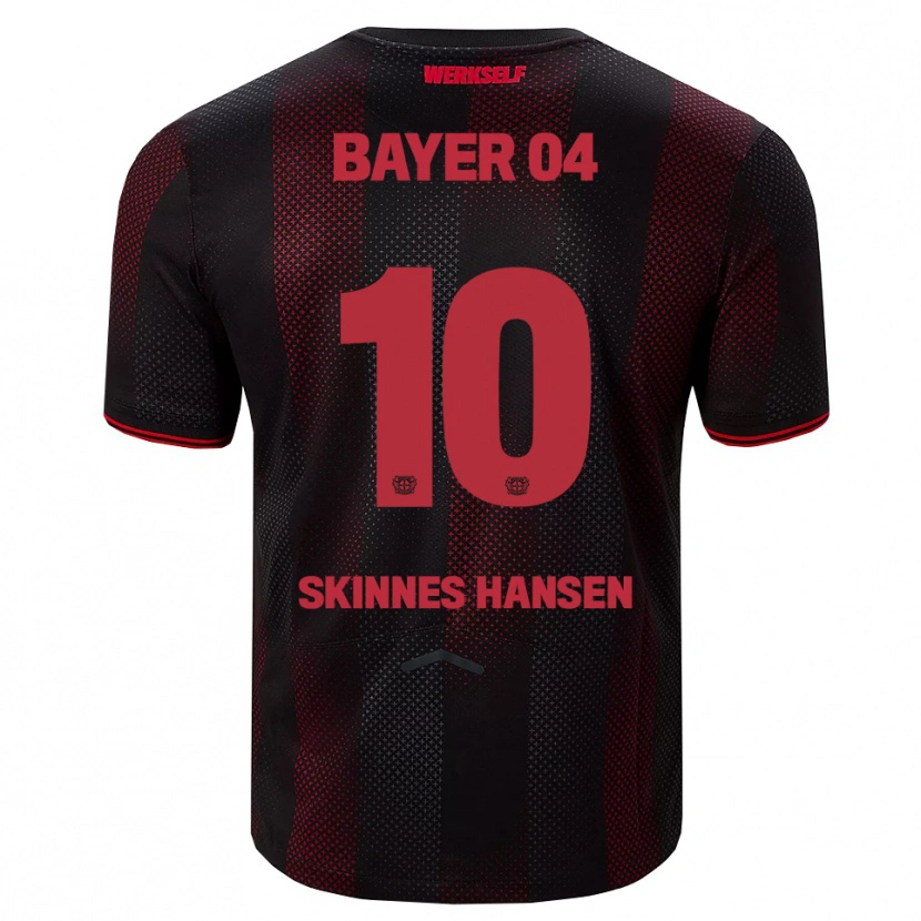 Danxen Pánské Synne Skinnes Hansen #10 Černá Červená Domů Hráčské Dresy 2025/26 Dres
