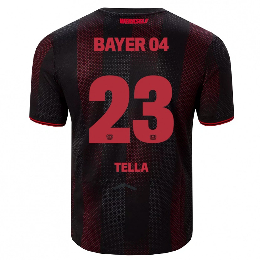 Danxen Pánské Nathan Tella #23 Černá Červená Domů Hráčské Dresy 2025/26 Dres